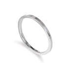 Einfacher Sterlingsilber 2 mm Stapelring – Größe I-U