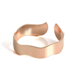 Rosévergoldet Sterlingsilber Wellig Band Zehenring