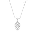 Sterlingsilber Unendlichkeit Herz Symbol Anhänger Halskette 35,5 - 56 cm