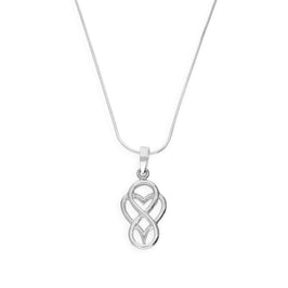 Sterlingsilber Unendlichkeit Herz Symbol Anhänger Halskette 35,5 - 56 cm