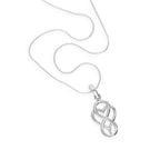 Sterlingsilber Unendlichkeit Herz Symbol Anhänger Halskette 35,5 - 56 cm