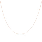 Feine 9 Karat Roségold Diamond Cut Curb Chain 16 - 18 Inches