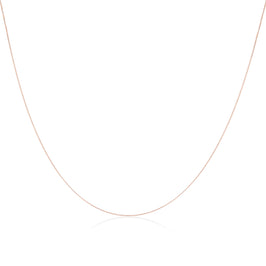 Feine 9 Karat Roségold Diamond Cut Curb Chain 16 - 18 Inches