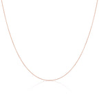 Leichte 9-karätige Roségold-Belcher-Kette, 40–50 cm