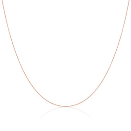 Leichte 9-karätige Roségold-Belcher-Kette, 40–50 cm