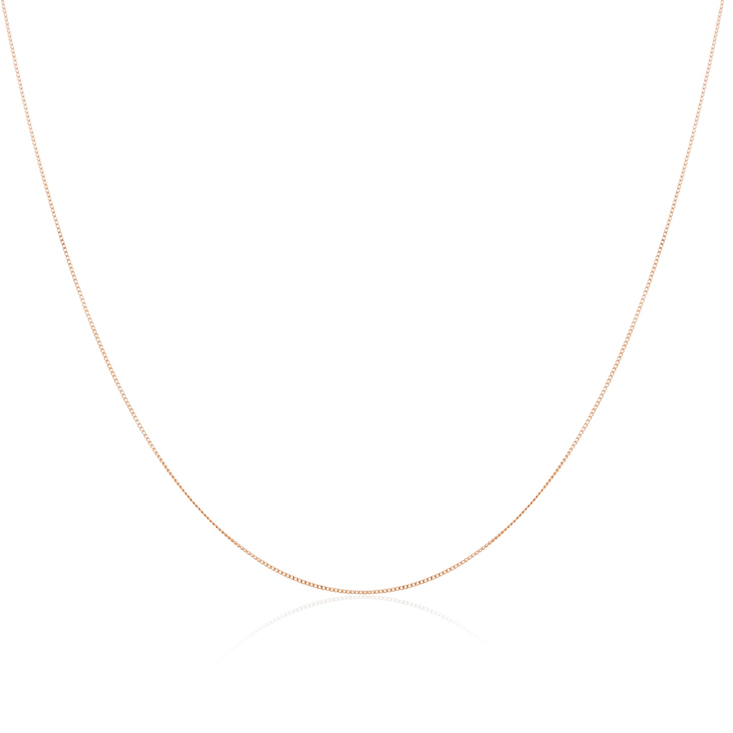 9ct Rose Gold Diamond Cut Curb Kette 16 - 20 Zoll