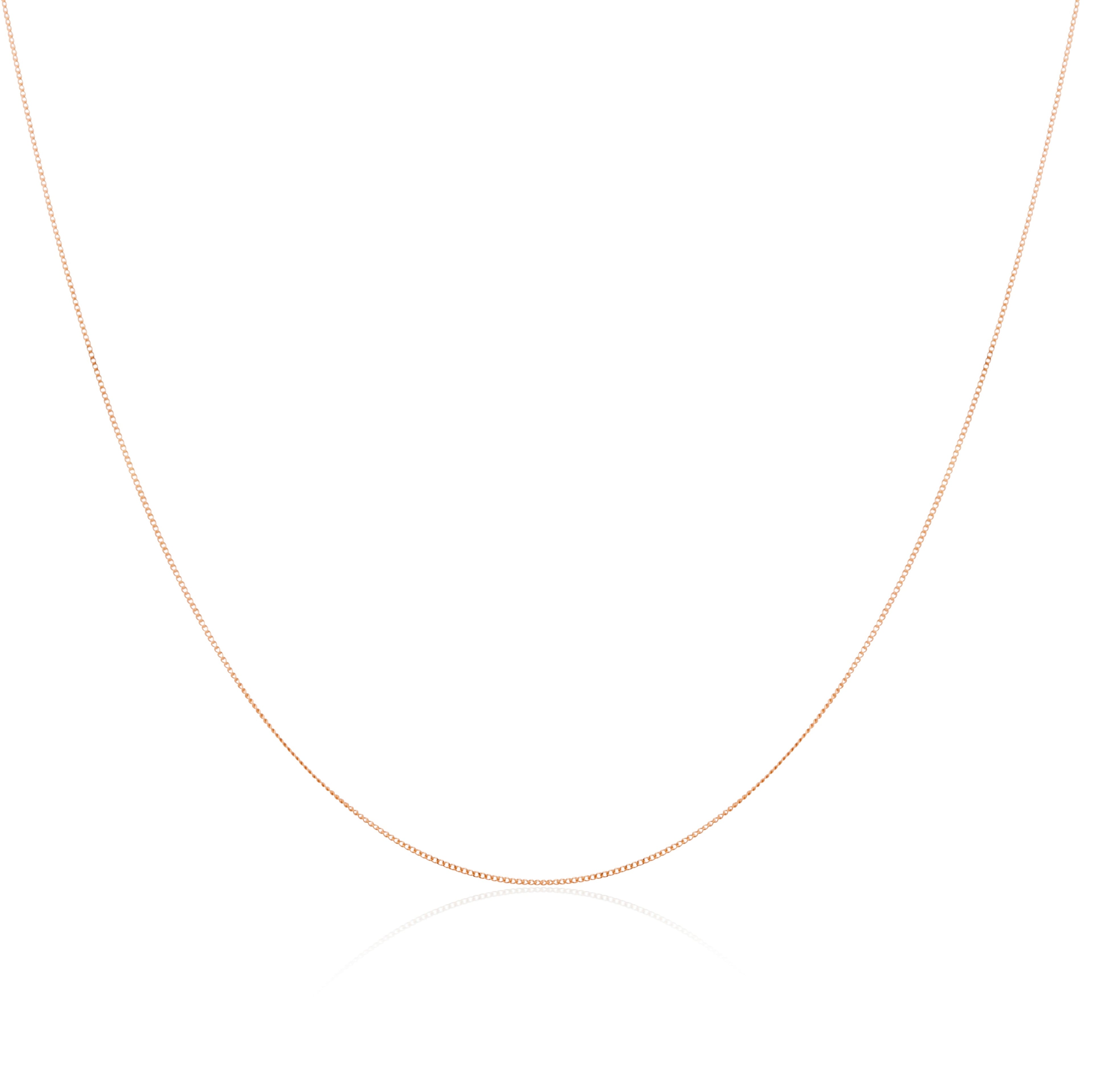 9 Karat Roségold Diamond Cut Curb Kette 16 - 20 Zoll