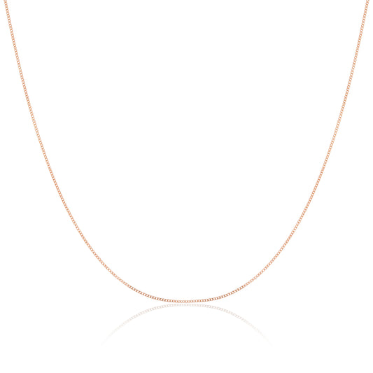 9 Karat Roségold-Panzerkette mit Diamantschliff