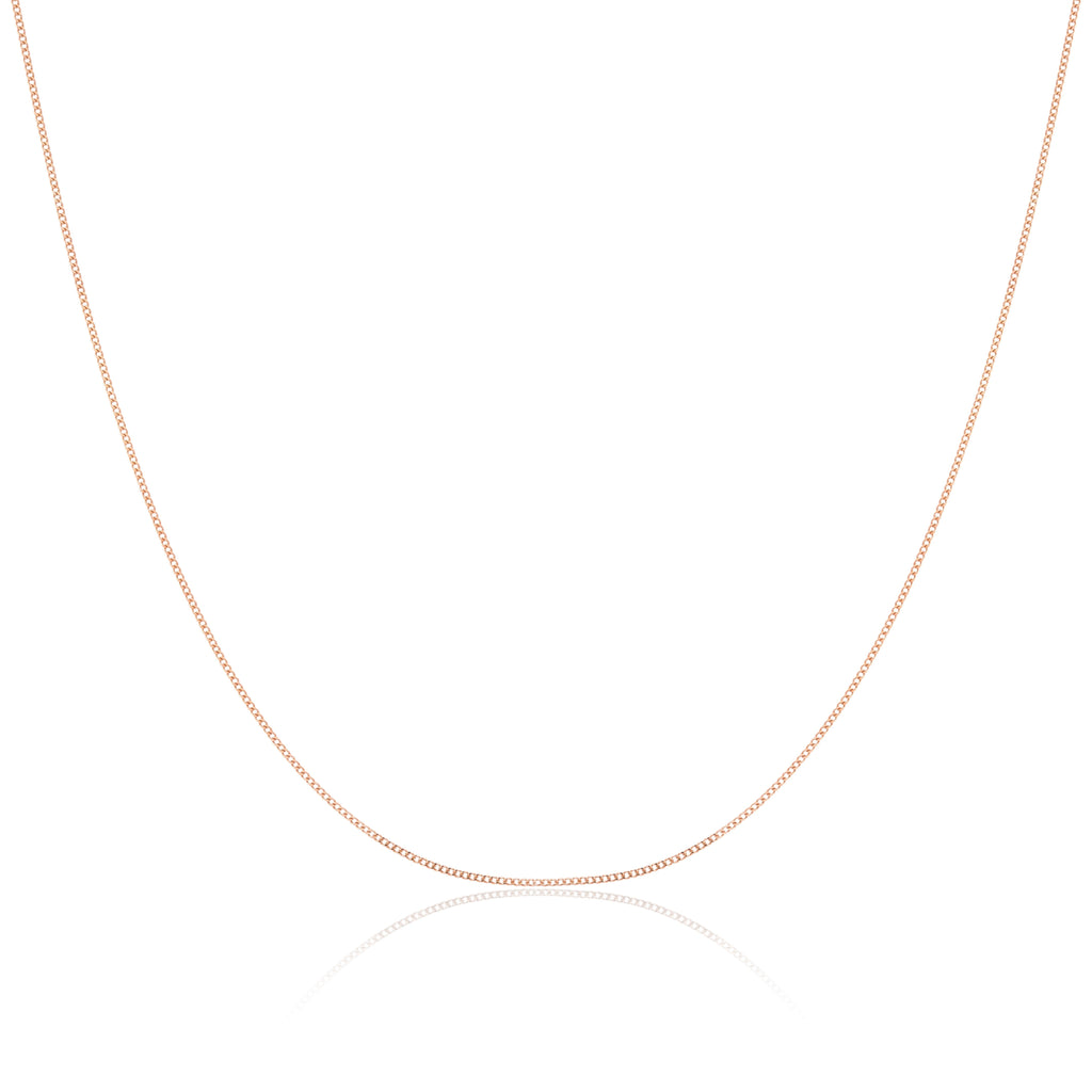 9 Karat Roségold-Panzerkette mit Diamantschliff