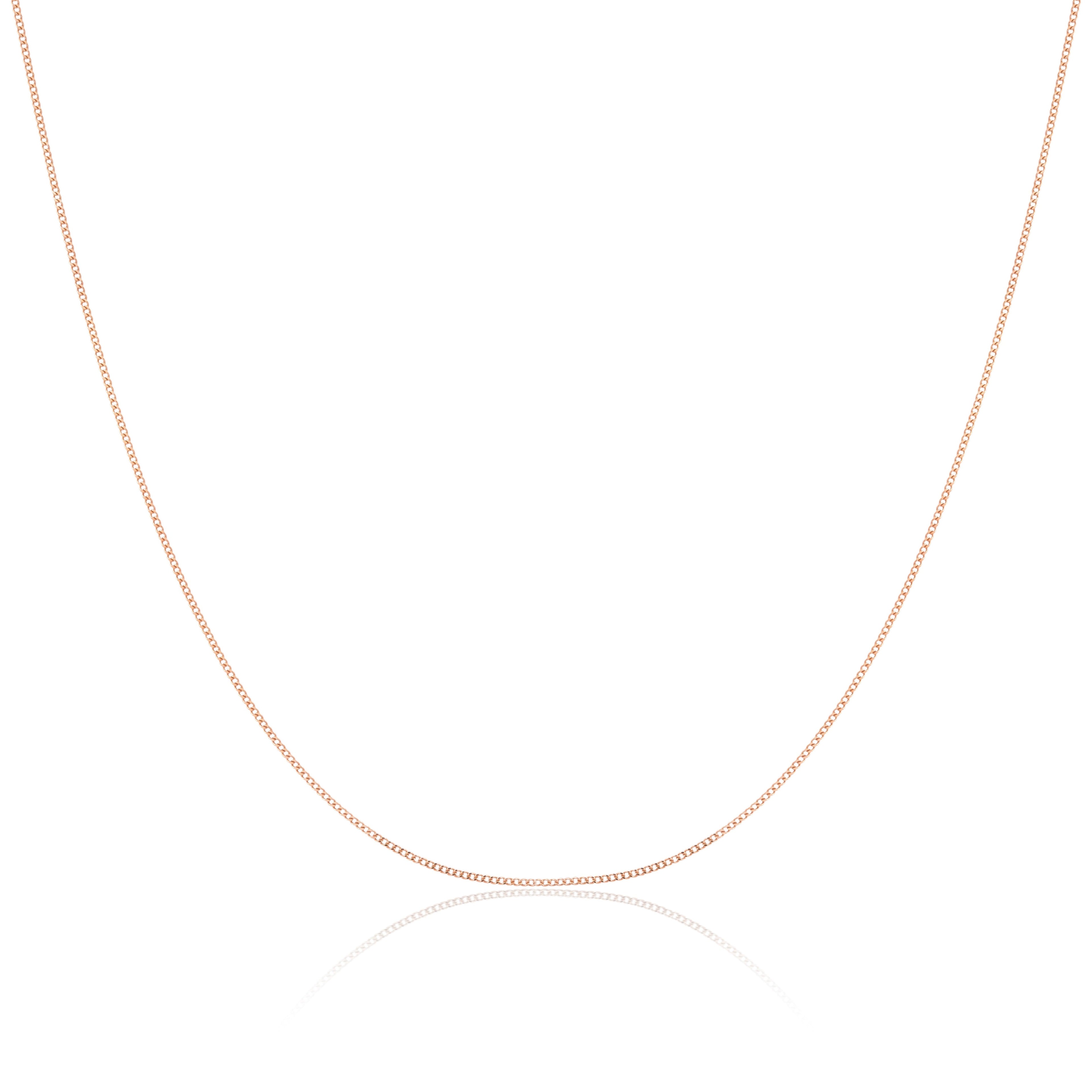 9 Karat Roségold-Panzerkette mit Diamantschliff