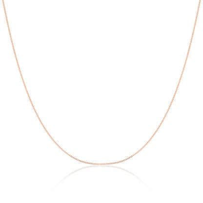 9 Karat Roségold-Panzerkette mit Diamantschliff