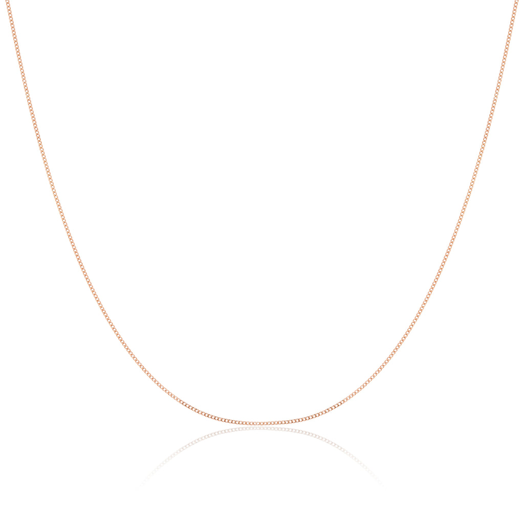 9 Karat Roségold-Panzerkette mit Diamantschliff