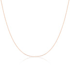 9 Karat Roségold-Panzerkette mit Diamantschliff