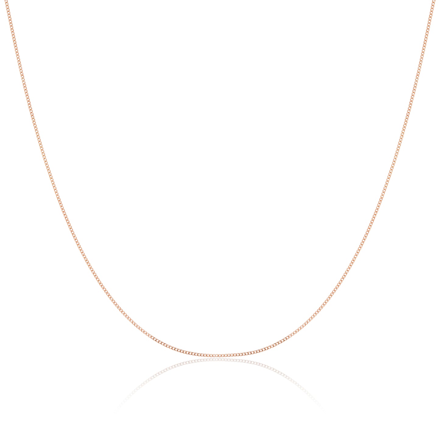 9 Karat Roségold-Panzerkette mit Diamantschliff