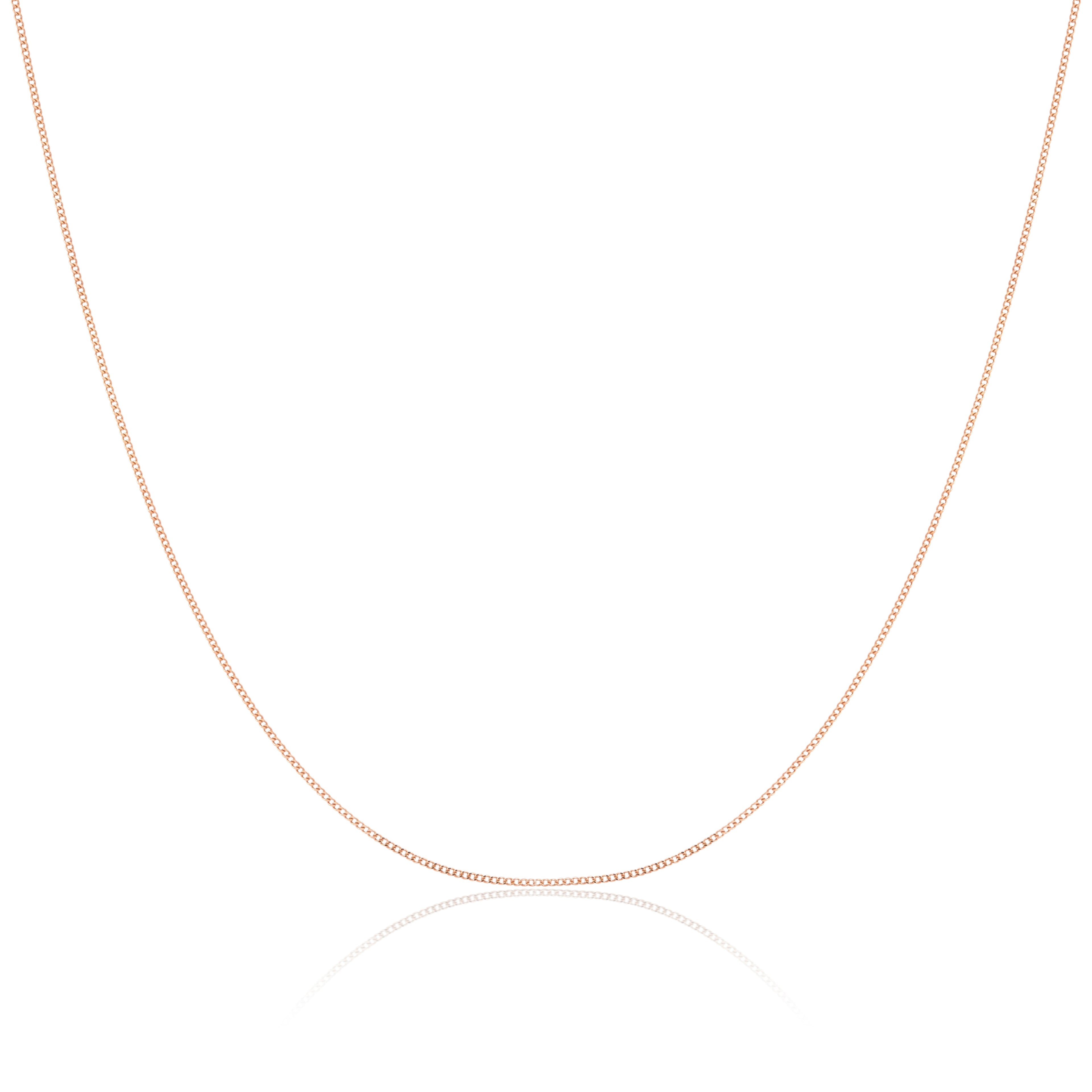 9 Karat Roségold-Panzerkette mit Diamantschliff