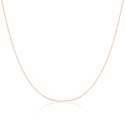 9 Karat Roségold-Panzerkette mit Diamantschliff