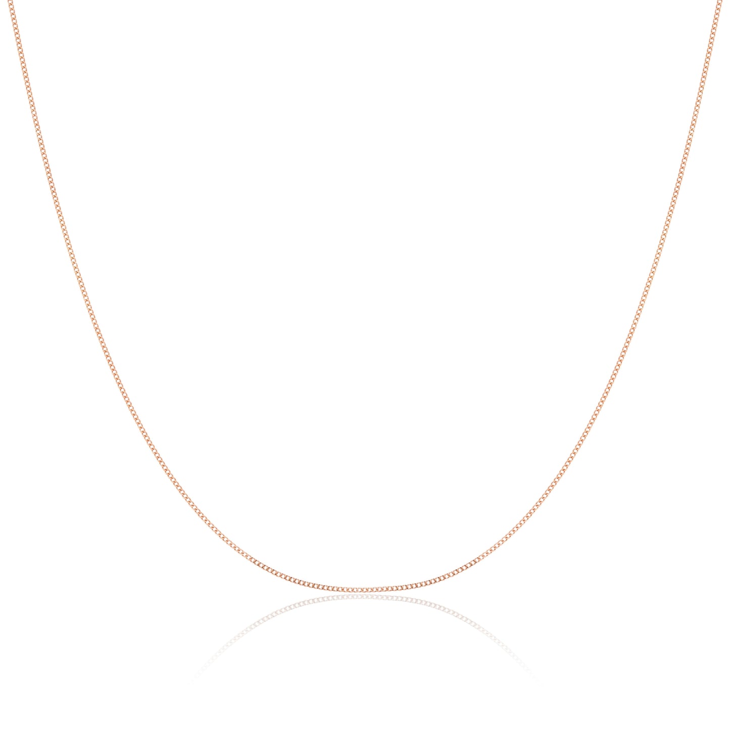 9 Karat Roségold-Panzerkette mit Diamantschliff