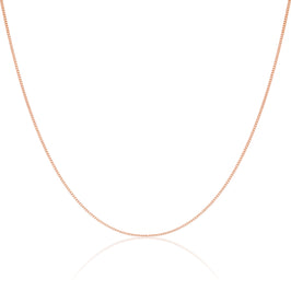 9 Karat Roségold Diamond Cut Curb Kette 16 - 20 Zoll