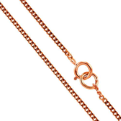 9 Karat Roségold Diamond Cut Curb Kette 16 - 20 Zoll