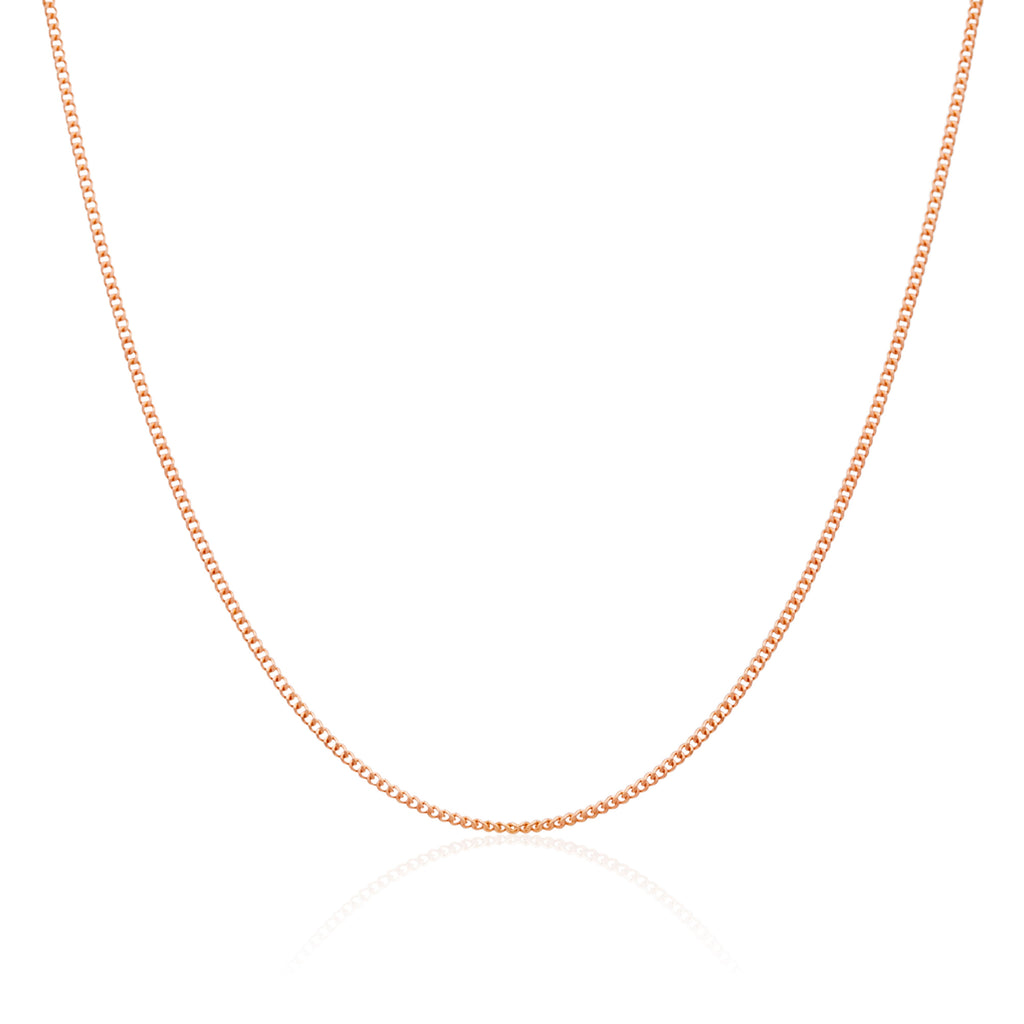 9 Karat Roségold-Panzerkette mit Diamantschliff