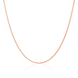 9 Karat Roségold-Panzerkette mit Diamantschliff