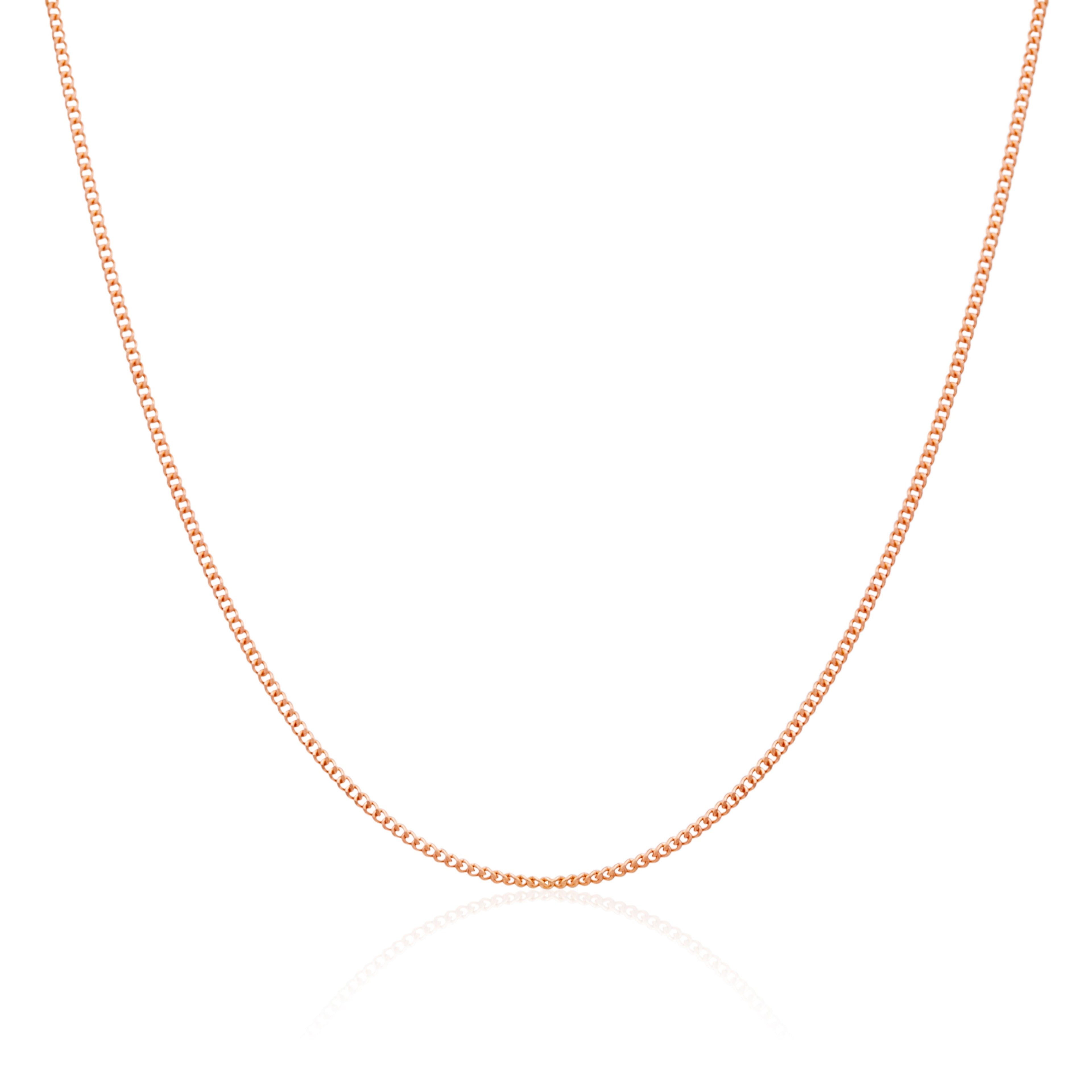 9 Karat Roségold-Panzerkette mit Diamantschliff
