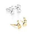 Sterlingsilber & 9 Karat Gold Häschen Ohrstecker Satz