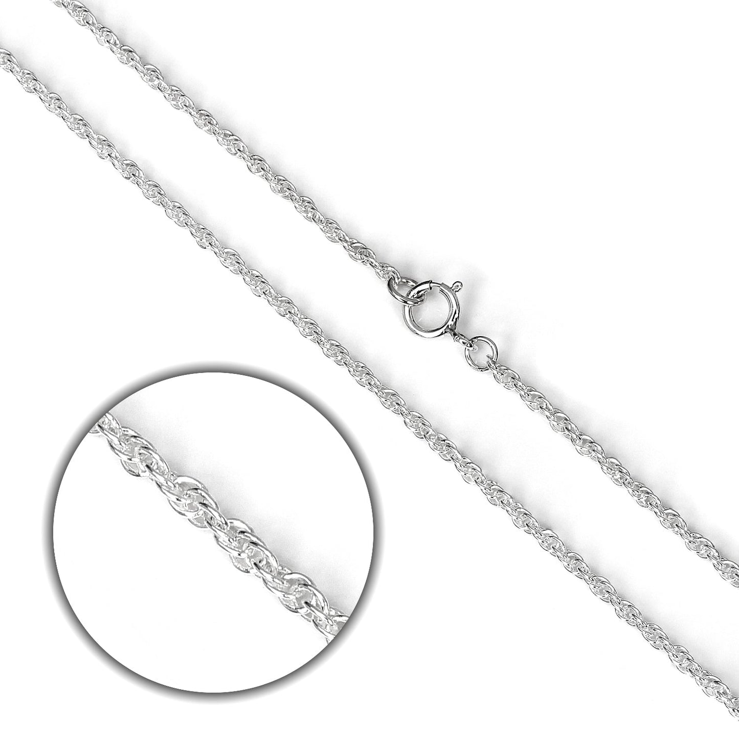 Sterling Silber Prince of Wales Kette 16 -24 Zoll