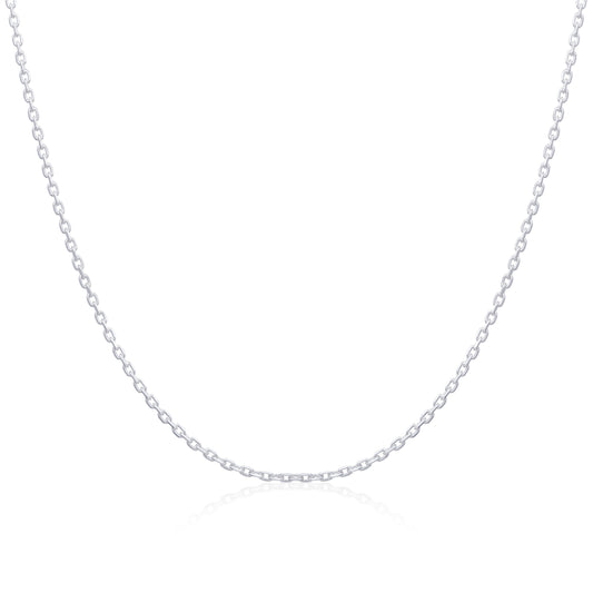 Kette aus Sterlingsilber mit Diamantschliff, 16–18 Zoll