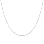 Diamantierte feine Ankerkette aus Sterlingsilber, 40 - 45 cm