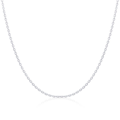 Kette aus Sterlingsilber mit Diamantschliff, 16–18 Zoll