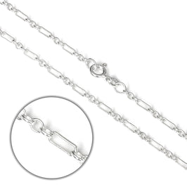 Fetter-Kette aus Sterlingsilber, 16–24 Zoll