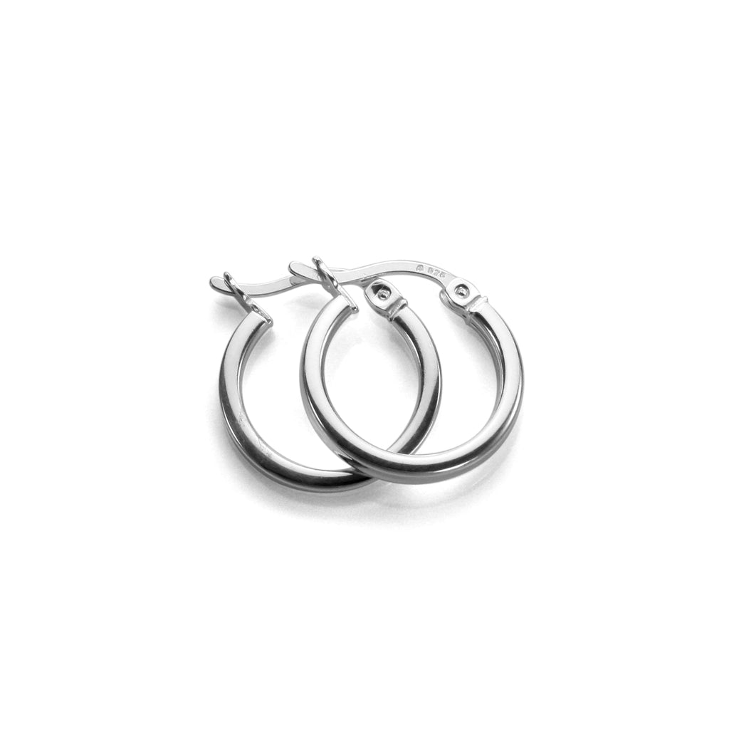 Sterlingsilber 2 mm Quadratische Ohrringe
