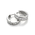 Sterlingsilber CZ Prinzessin Set Huggie Ohrringe