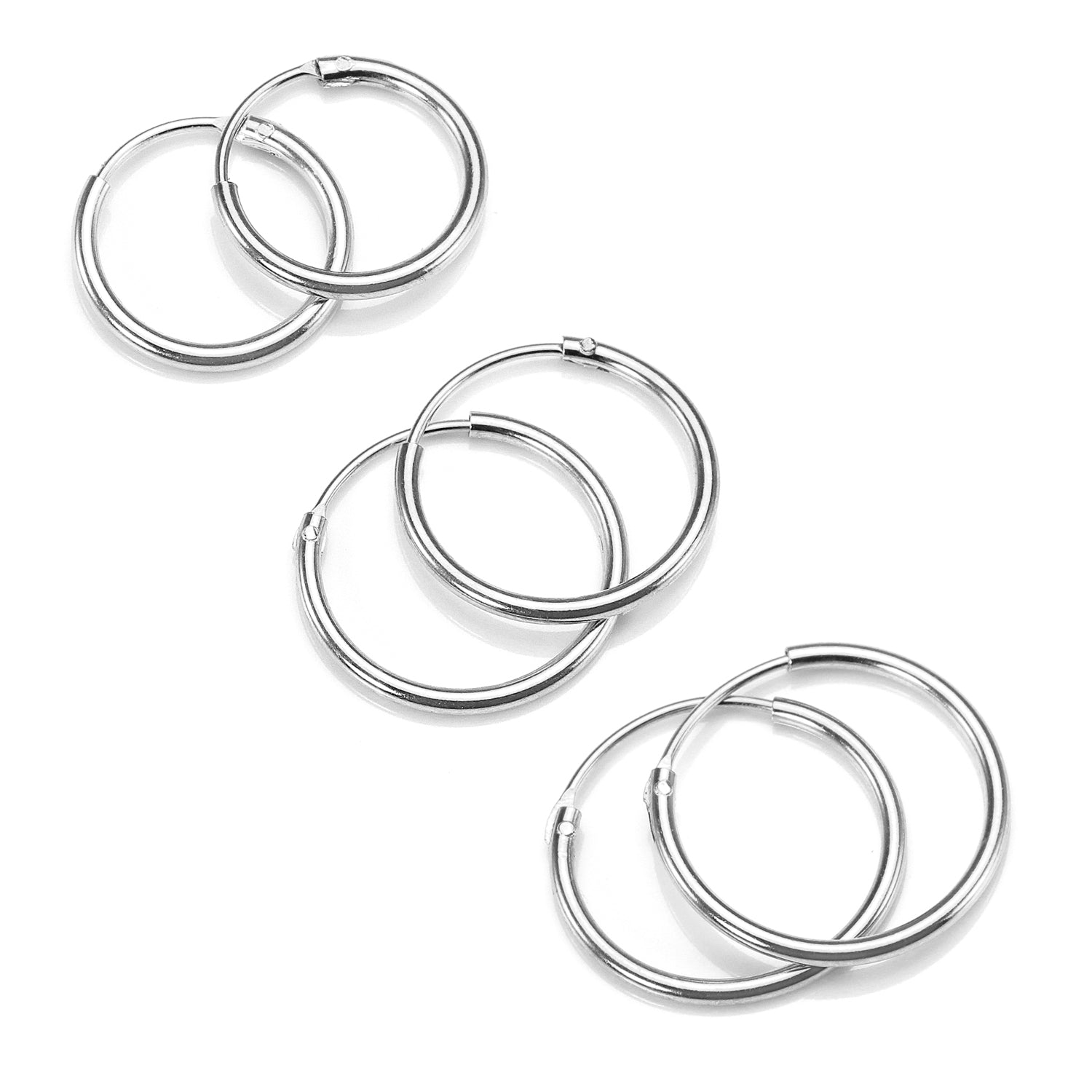 Sterlingsilber Reif-Ohrringe