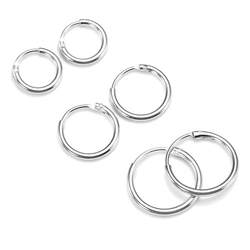 Sterlingsilber Reif-Ohrringe
