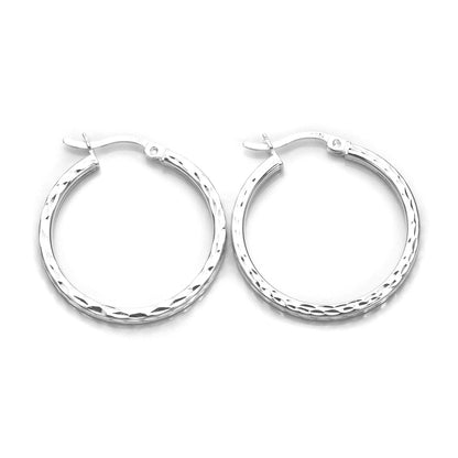 Sterling Silber Quadratische Ohrringe mit Diamantschliff