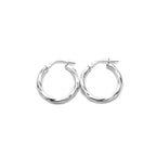 Sterlingsilber Gedrehte 2,5 mm Creolenohrringe