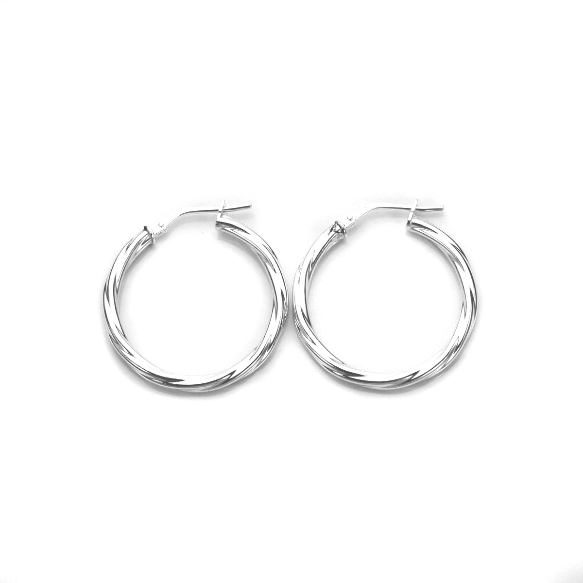 Sterlingsilber Gedrehte 2,5 mm Creolenohrringe