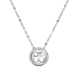 Sterlingsilber Knopf Halskette