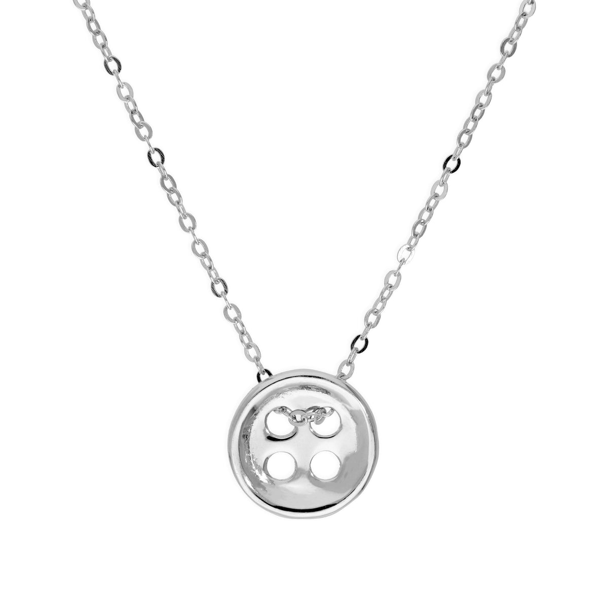 Sterlingsilber Knopf Halskette