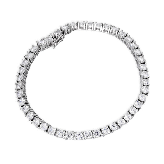 Sterlingsilber & Klar CZ Kristall Tennis Armband