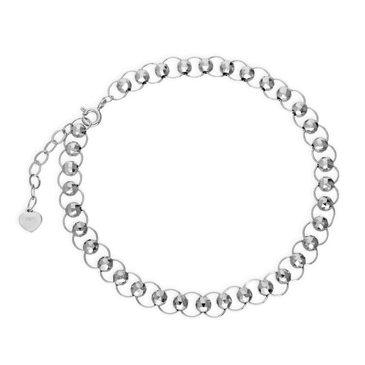 Sterlingsilber Kugeln & Kreise Armband