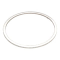 Runder Armreif aus Sterlingsilber mit klaren CZ-Kristallen, 61 mm
