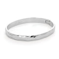 Sterlingsilber Dick Band Diamantschliff Oval Armreif