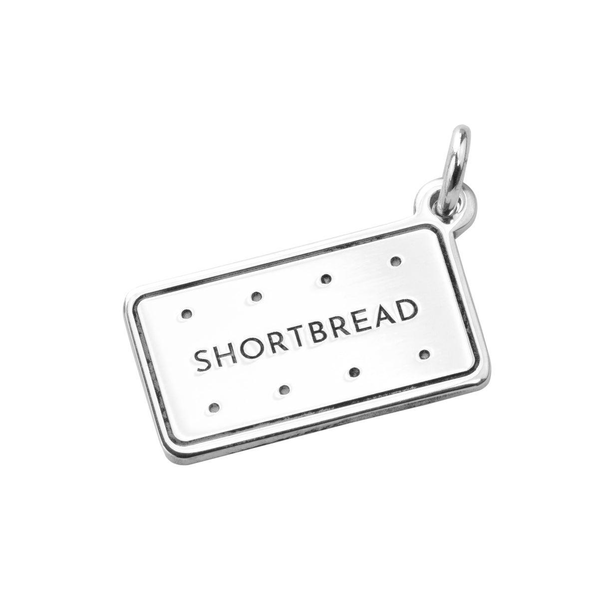 Personalisierter Sterlingsilber-Charm im klassischen Keks-Design