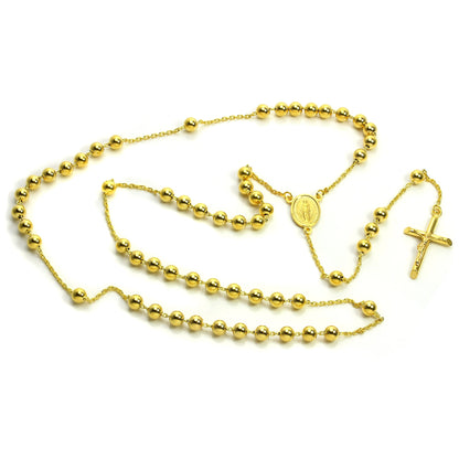 9 Karat Gold Schwer Rosenkranz Halskette