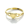 Personalisierbarer 9 Karat Gelbgold Herz-Siegelring