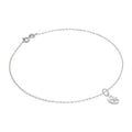 Fein Sterlingsilber Belcher Fußkette mit Winzig Mond und Stern Anhänger - 25,5 cm