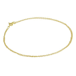 Vergoldet Sterlingsilber Belcher Doppelkette Fußkette - 25,5 cm